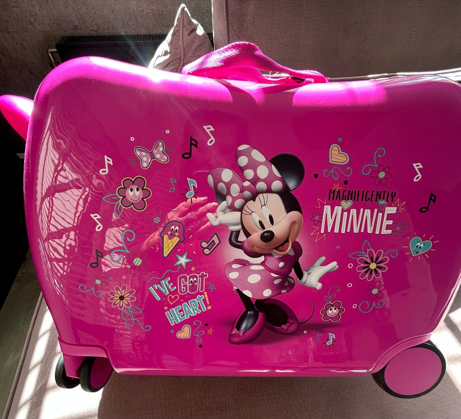 Minnie Mouse Kinderkoffer - Roze met Wieltjes. Nieuw!, Wieltjes, 40 tot 60 cm, 20 tot 30 cm, Nieuw