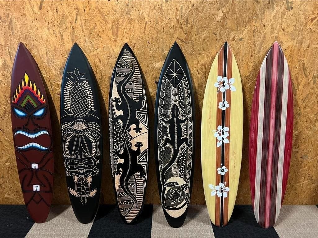 dubbele schildpad surfplank - 100 cm - houten decoratie, Ophalen of Verzenden