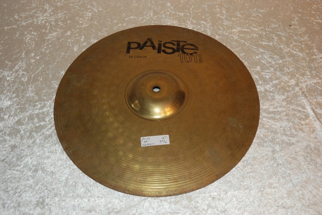 Paiste 101 crash bekken 957gr 16 inch  <26260923>, Gebruikt, ., Drums of Percussie, Ophalen of Verzenden