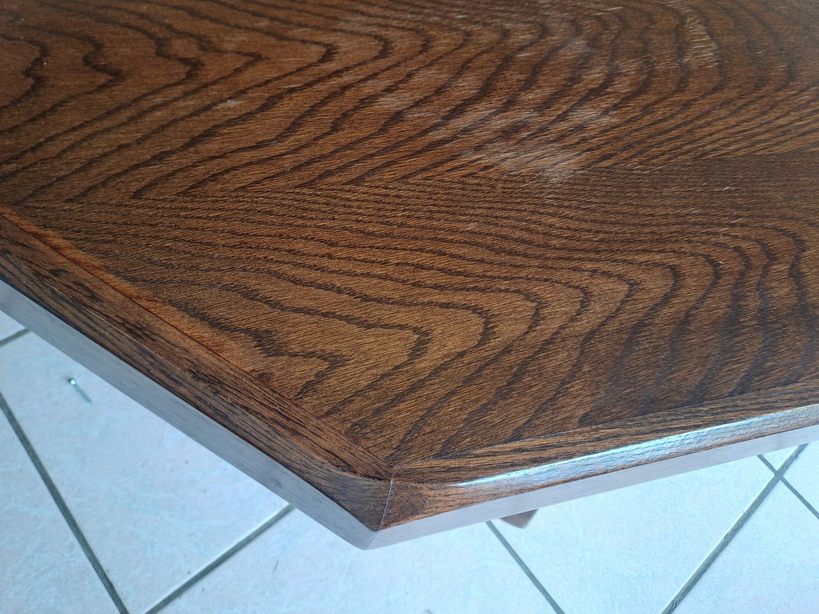 Eikenhouten salontafel….(KOOPJE…!!), Ophalen, 100 tot 150 cm, Rond, Zo goed als nieuw