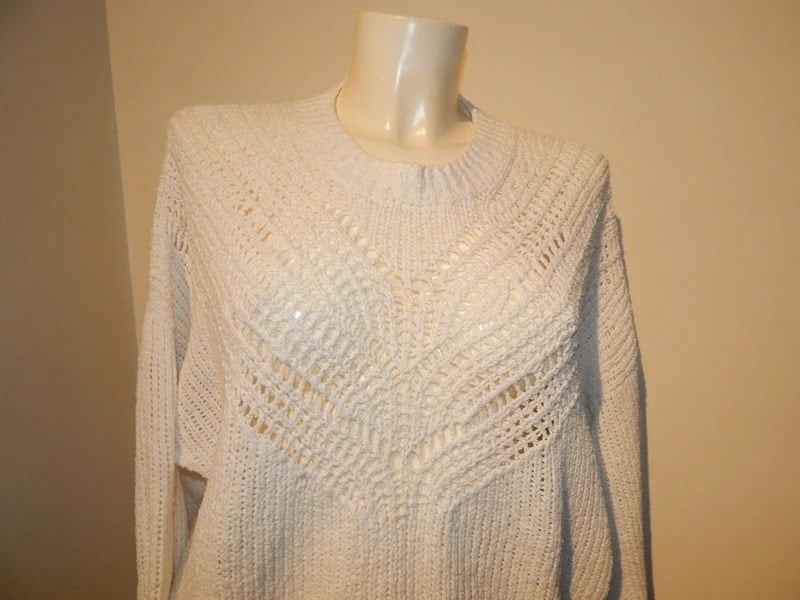 Iro heerlijke groffer gebreide casual trui voorjaar wit M, Kleding | Dames, Truien en Vesten, Maat 38/40 (M), Verzenden, Wit, Iro