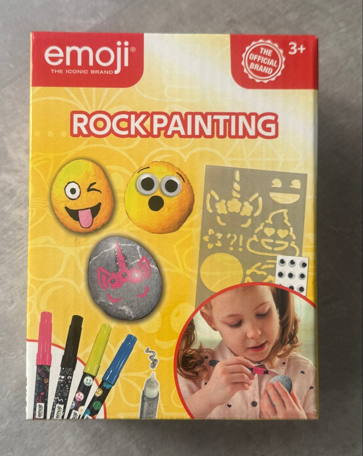 Emoji Rock Painting Knutselset - Nieuw in doos, Overige thema's, Nieuw, Meerkleurig, Ophalen of Verzenden