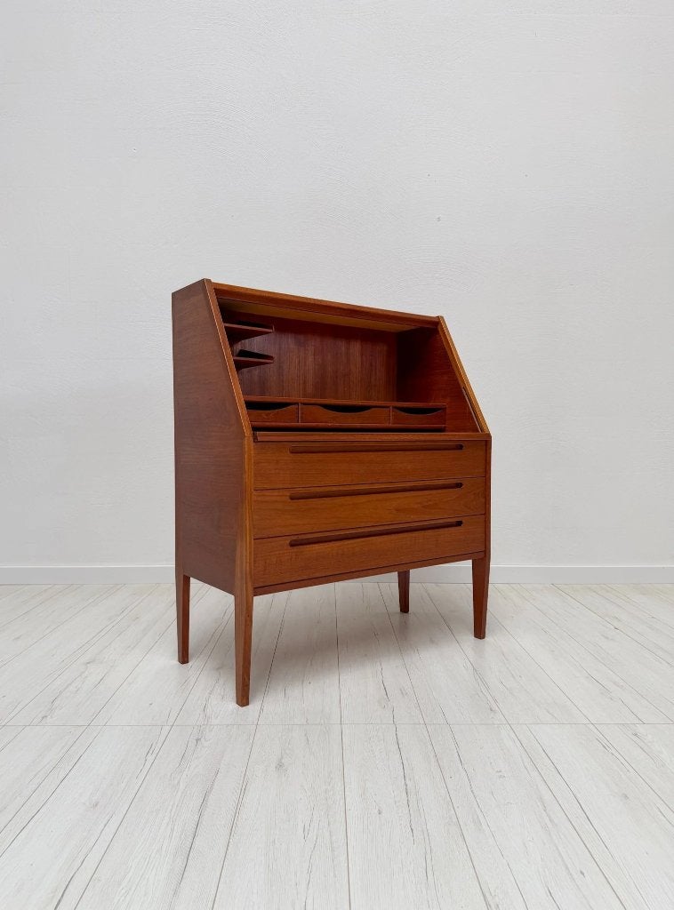 Kai Kristiansen teak secretaire Tørring Deens design 60s, Ophalen of Verzenden, Zo goed als nieuw, Vintage