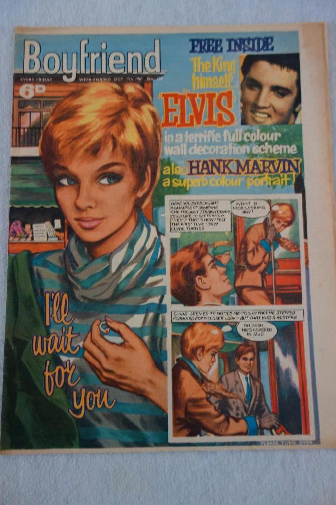 Blad Boyfriend inside poster Elvis Presley, Verzamelen, Muziek, Artiesten en Beroemdheden, Ophalen of Verzenden, Zo goed als nieuw