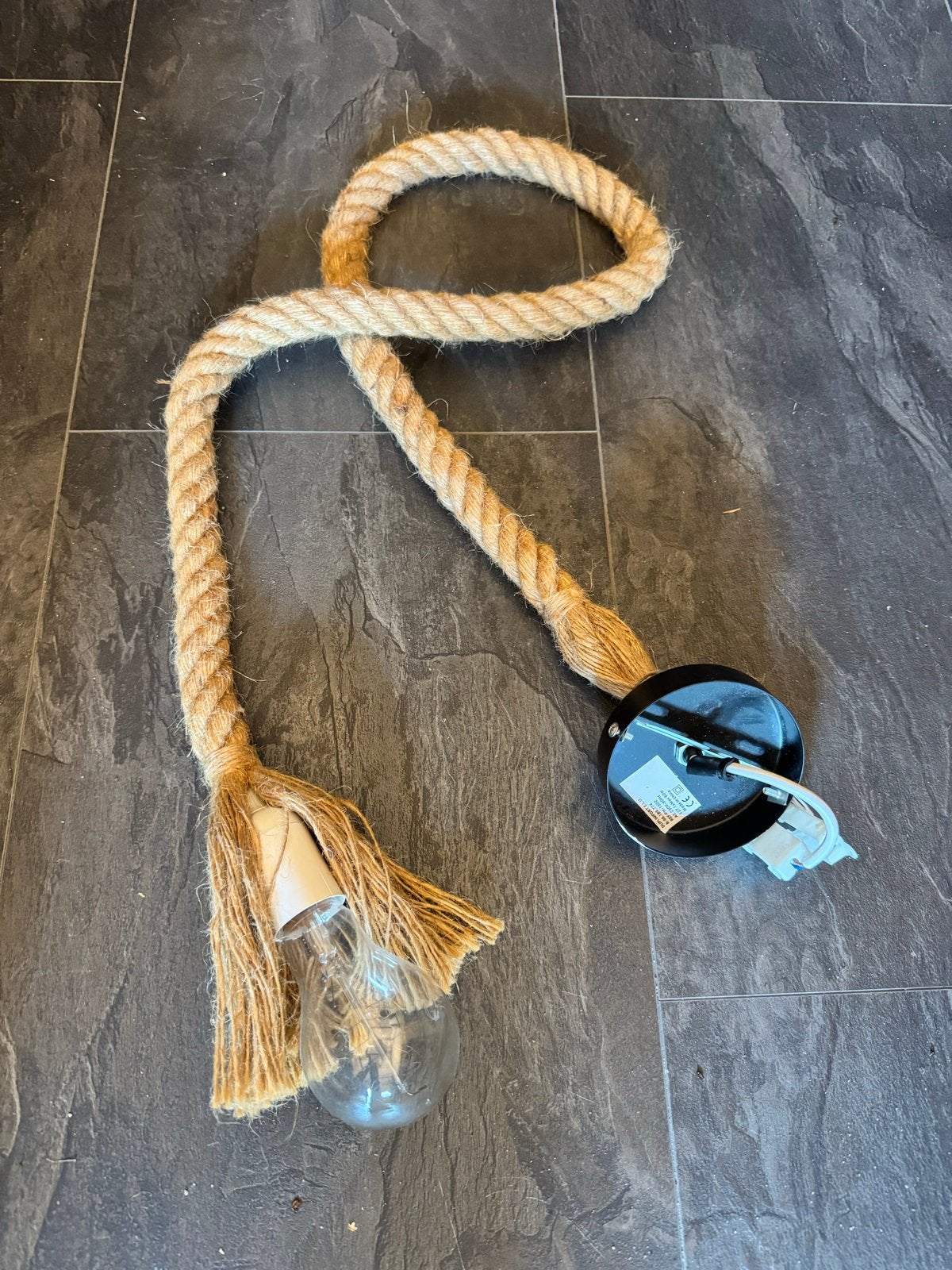 Decoratieve Touwlamp / Snoerlamp / Kabellamp, Huis en Inrichting, Ophalen, Zo goed als nieuw, Overige materialen