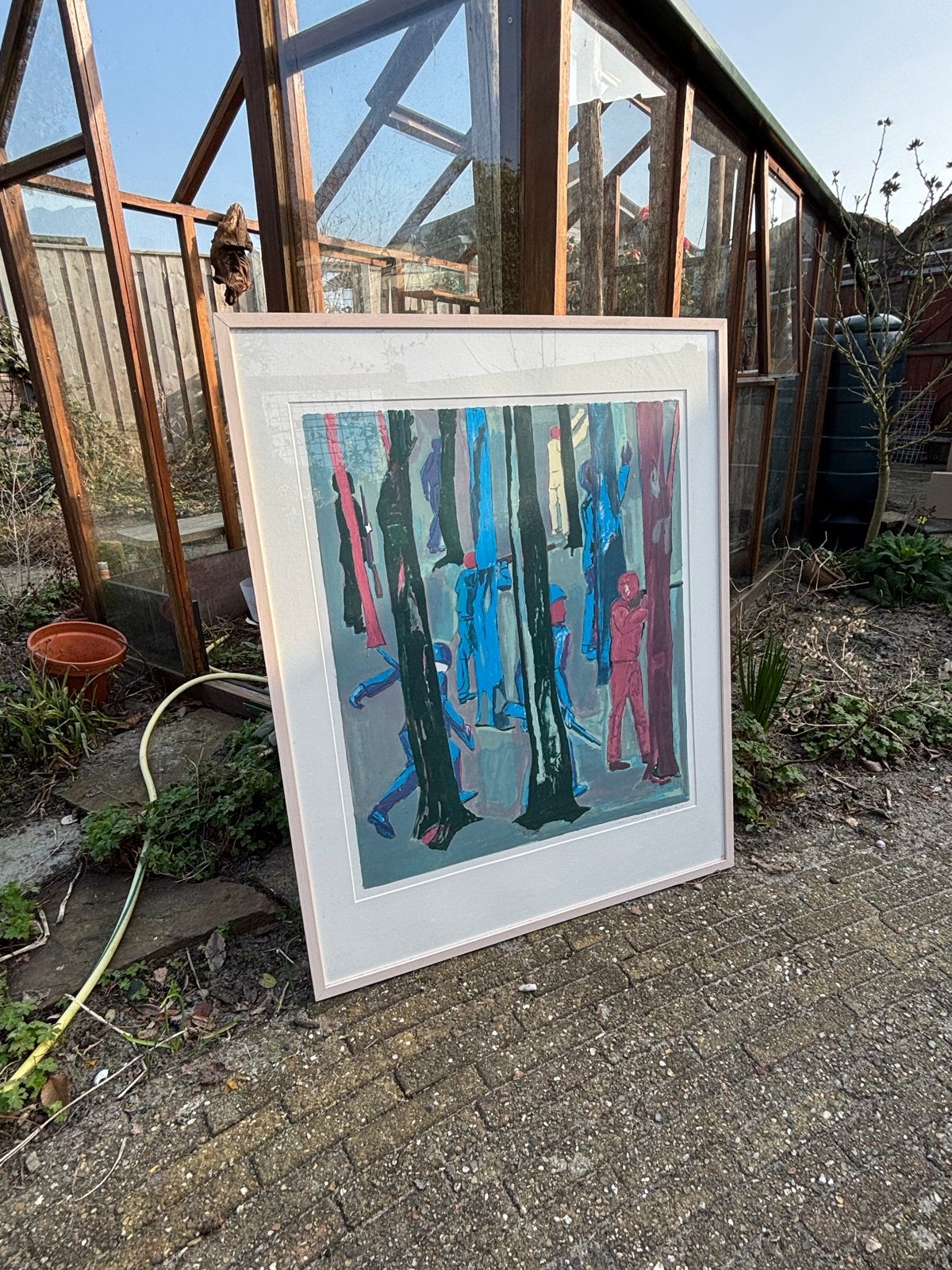Hans Ebeling Koning - Zonder titel (bos I.) - Zeefdruk, Antiek en Kunst, Kunst | Litho's en Zeefdrukken, Gelimiteerde oplage, Ophalen