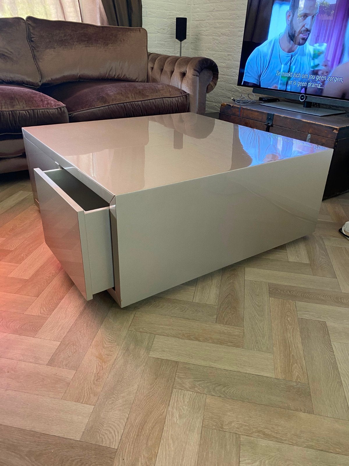 Salontafel Erik Kuster Stijl - zo goed als nieuw, Huis en Inrichting, Tafels | Salontafels, Ophalen, 100 tot 150 cm, Richmond erik kuster