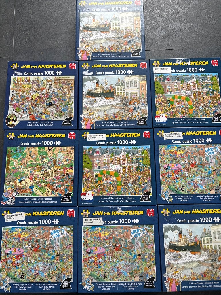 Diverse Jan van Haasteren puzzels nieuw, Ophalen of Verzenden, 500 t/m 1500 stukjes, Nieuw