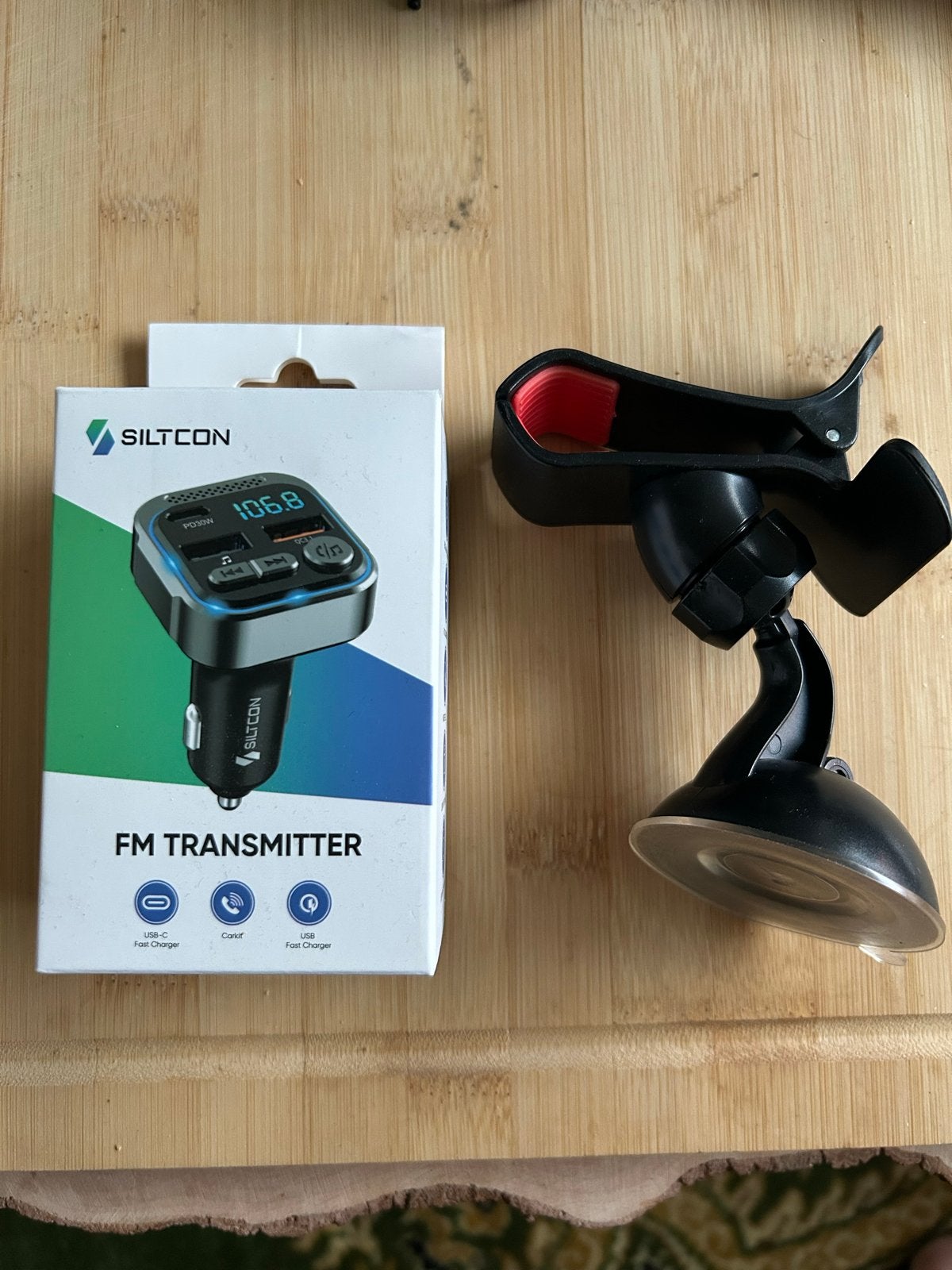 Siltcon FM Transmitter met snellader en carkit, Ophalen of Verzenden, Nieuw