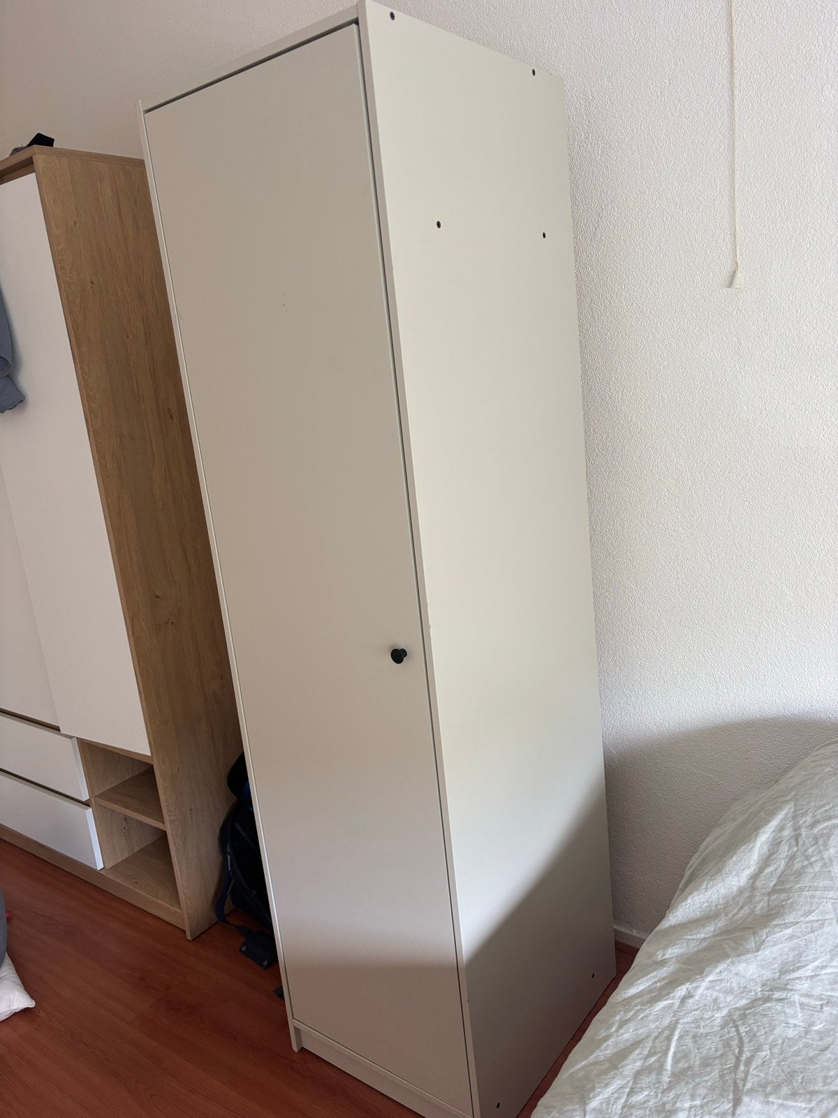 GURKSEN kledingkast, licht beige - 49x55x186 cm, Ophalen, Minder dan 50 cm, Gebruikt, 150 tot 200 cm
