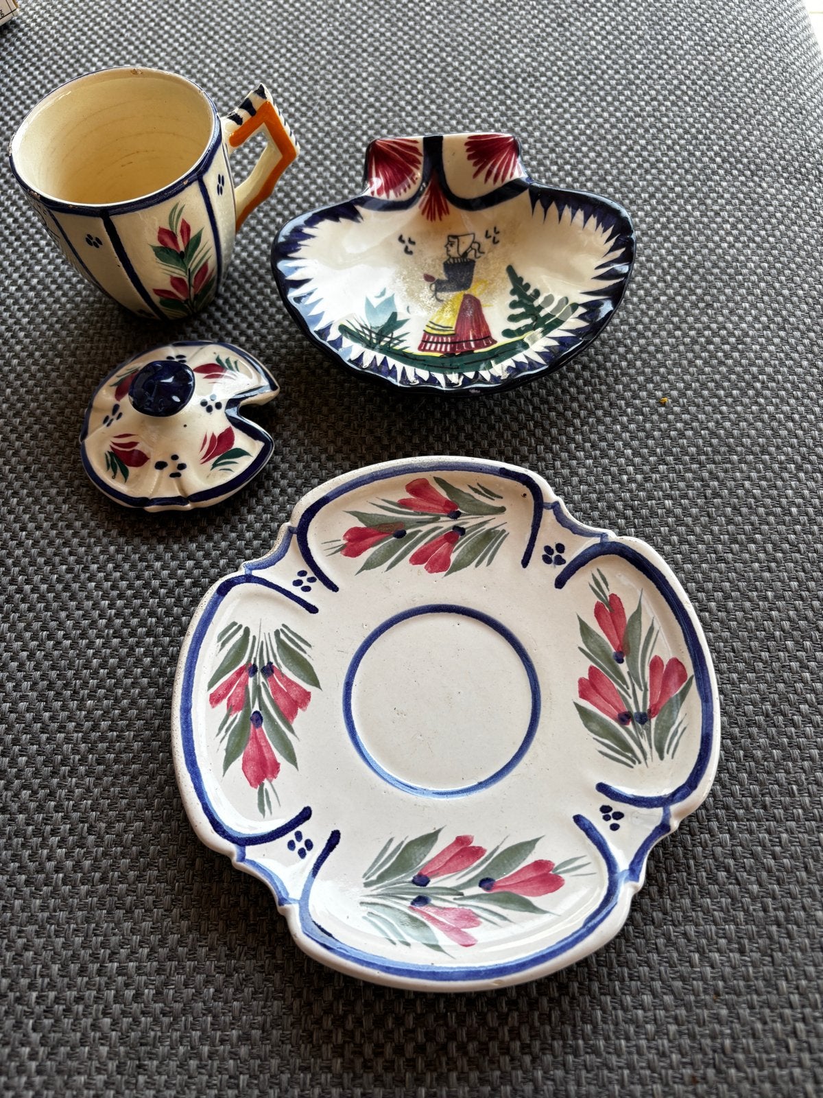 Losse onderdelen Henriot Quimper aardewerk - Frankrijk, Ophalen of Verzenden