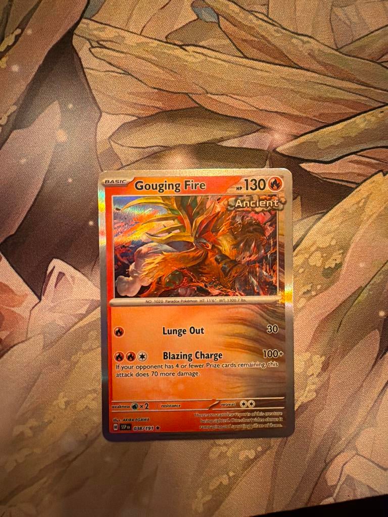 Gouging Fire #38 SSP HOLO Pokémon Kaart, Ophalen of Verzenden, Zo goed als nieuw, Losse kaart, Foil