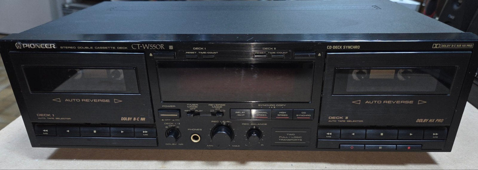 Pioneer CT-W550R digitaal dubbel cassettedeck (lezen), Ophalen of Verzenden, Dubbel, Overige merken, High speed dubbing