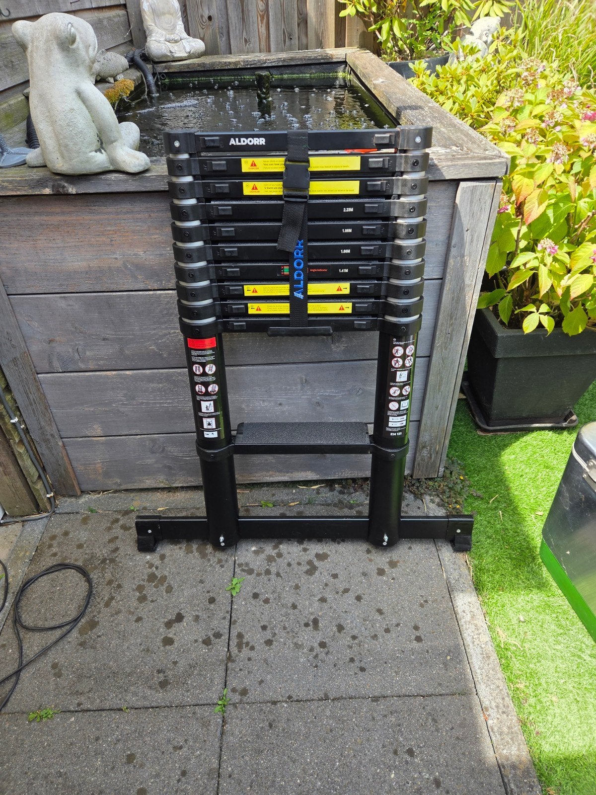Aldorr telescoopladder., Doe-het-zelf en Verbouw, Ophalen of Verzenden, Zo goed als nieuw, Ladder, Opvouwbaar of Inschuifbaar