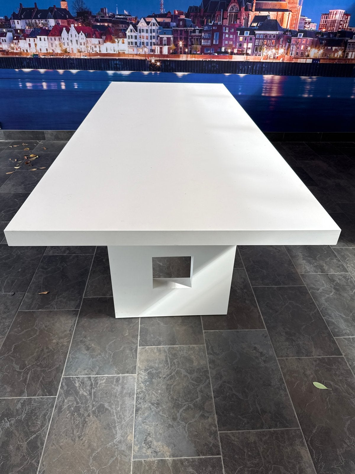 Moderne witte eettafel - 270x119x77 cm, Ophalen, Overige materialen, Gebruikt, 100 tot 150 cm