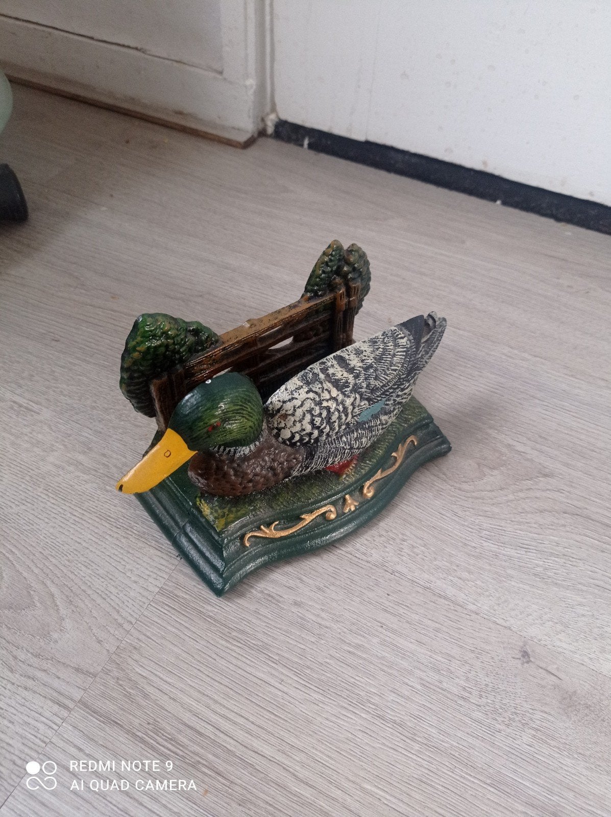 deurstopper eend: handgeschilderde wilde, Ophalen of Verzenden