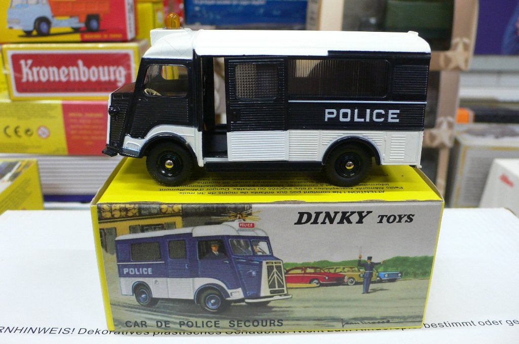 citroen hy police-dinky toys/atlas #566-doosje verkleurd !!!, Verzenden, Gebruikt, Auto, Dinky Toys