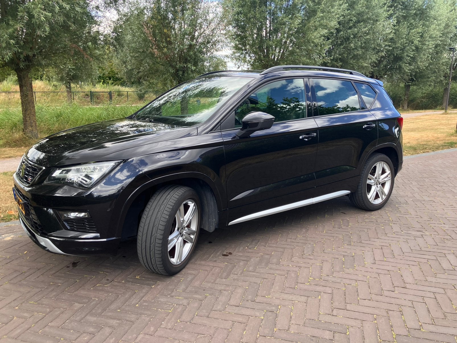 Seat Ateca FR 1.5 150pk Dsg-7 2019 Zwart, Auto's, Zwart, 4 cilinders, Zwart, Particulier