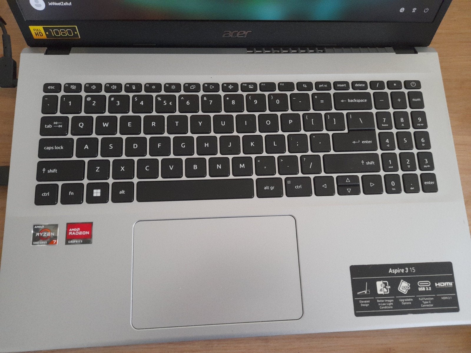 Acer Aspire A315-44P Laptop - AMD Ryzen 7, Full HD, Computers en Software, Windows Laptops, Ophalen, Met videokaart, 2 tot 3 Ghz