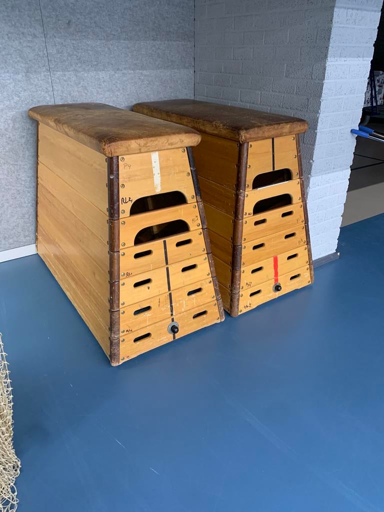 Turnkast / Gymnastiekbok - Vintage Houten Sporttoestel, Ophalen of Verzenden, Gebruikt