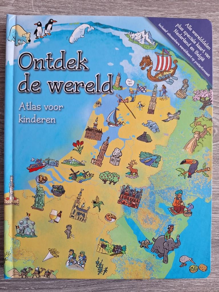 Ontdek de Wereld: Leuke Atlas voor Kinderen, Overige atlassen, 2000 tot heden, Ophalen of Verzenden, Zo goed als nieuw