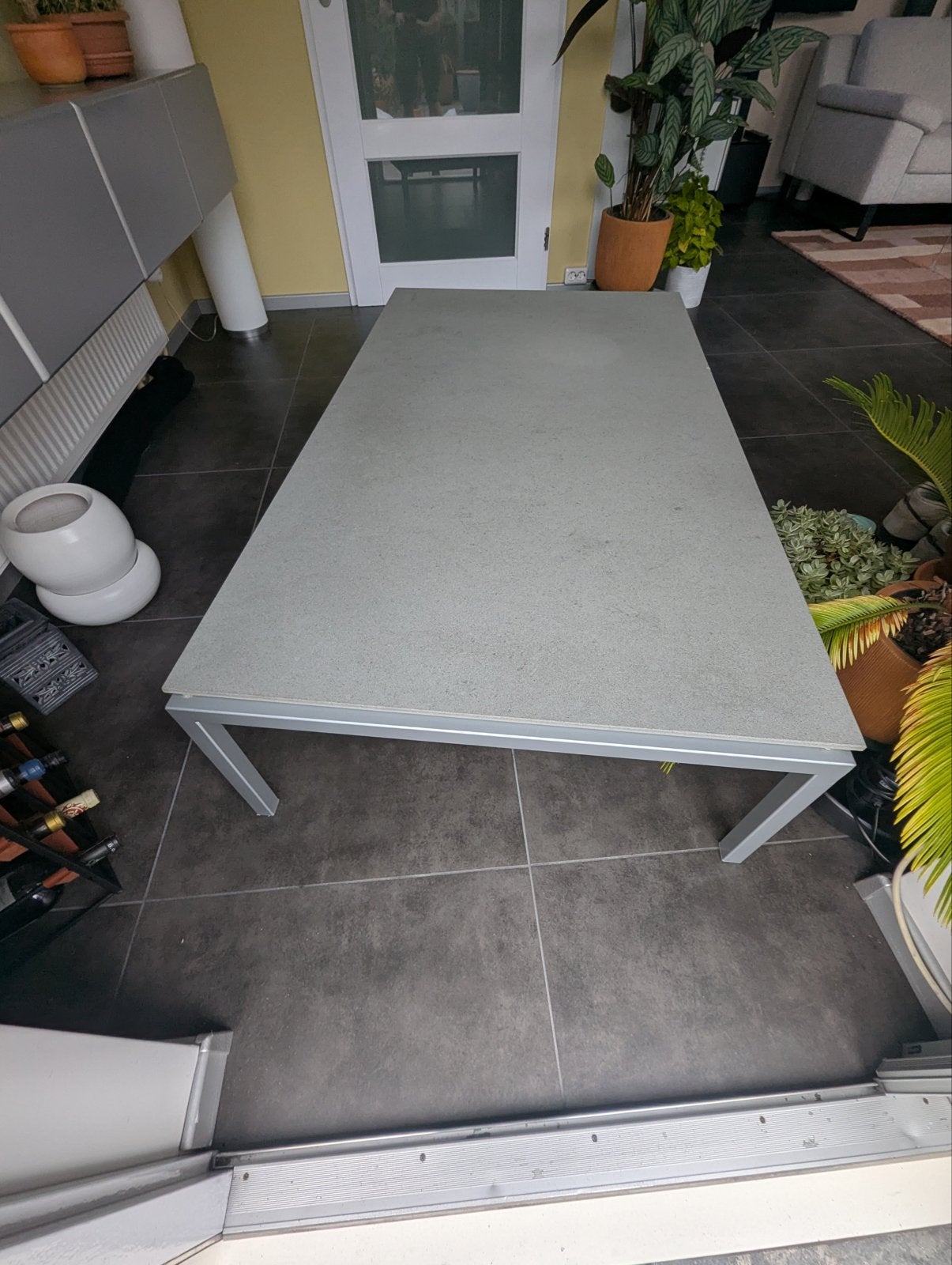 Moderne rechthoekige tafel - Grijs