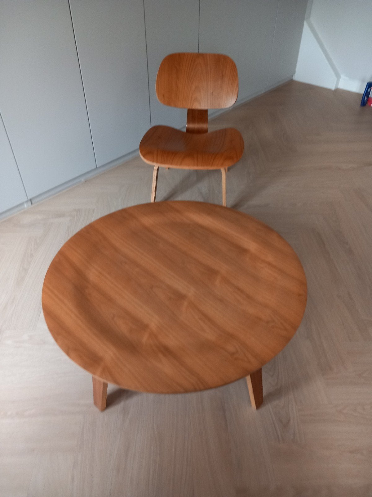 Eames Replica CTW Salontafel en LCW Loungestoel, Ophalen, Zo goed als nieuw, Modern, Design