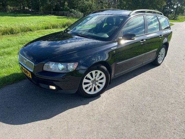 Volvo V50 2.4i 170PK Geartronic 2007 Zwart, Auto's, 700 kg, Leder en Stof, Zwart, 11 km/l