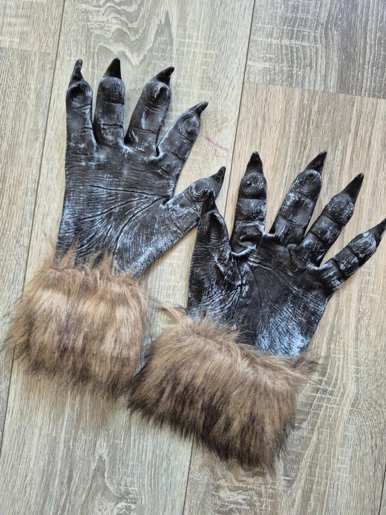 Griezelige Halloween Handschoenen Monster Klauwen weerwolf, Ophalen of Verzenden, Nieuw, Accessoires