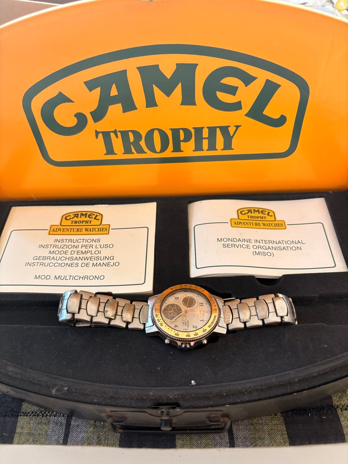 Camel Trophy Multichrono vintage horloge compleet  – defect, Sieraden, Tassen en Uiterlijk, Horloges | Heren, Overige merken, Staal