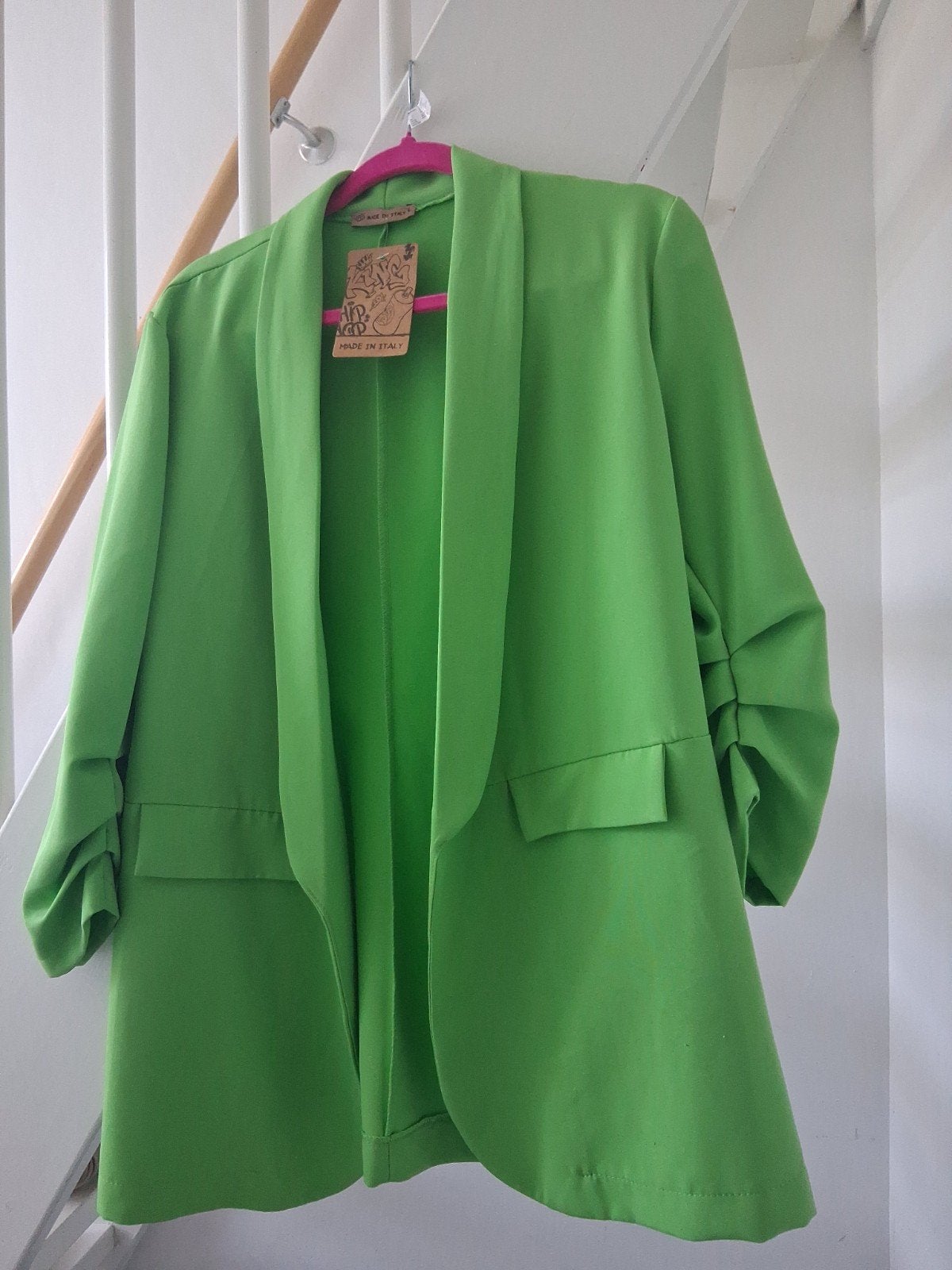 Groene Blazer Made in Italy Maat L/40, Maat 38/40 (M), Boetiek, Nieuw, Ophalen of Verzenden