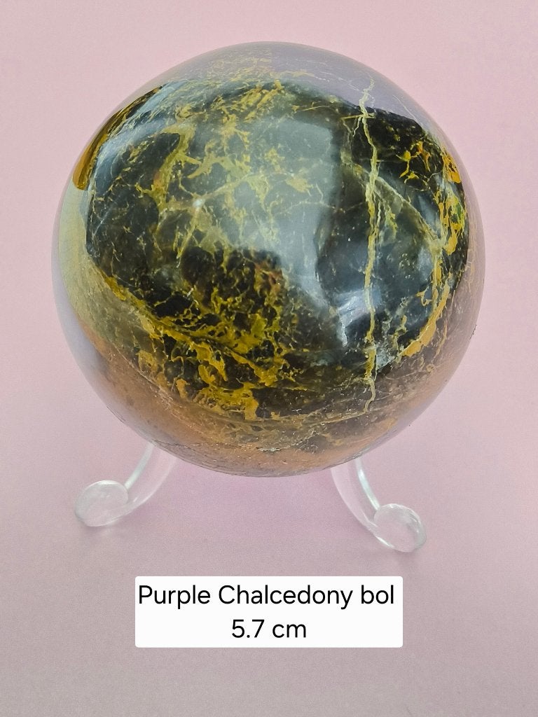 Purple Chalcedone bol, Ophalen of Verzenden, Mineraal