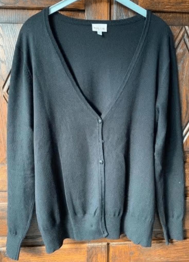 Blauw damesvest, vest V-hals knopen; L large; Biaggini, Kleding | Dames, Truien en Vesten, Ophalen of Verzenden, Zo goed als nieuw