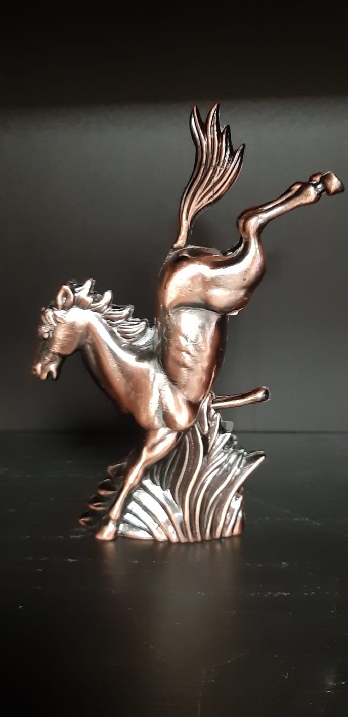 Bronzen paard sculptuur - Uniek decoratiestuk, Ophalen of Verzenden