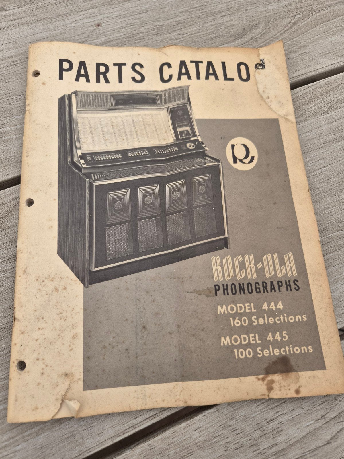 Rock-Ola Jukebox Onderdelencatalogus Model 444/445, Ophalen