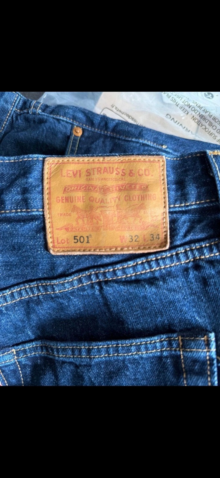 ZGAN ! LEVI'S 501 W 32 L 34, Blauw, W32 (confectie 46) of kleiner, Ophalen of Verzenden, Zo goed als nieuw