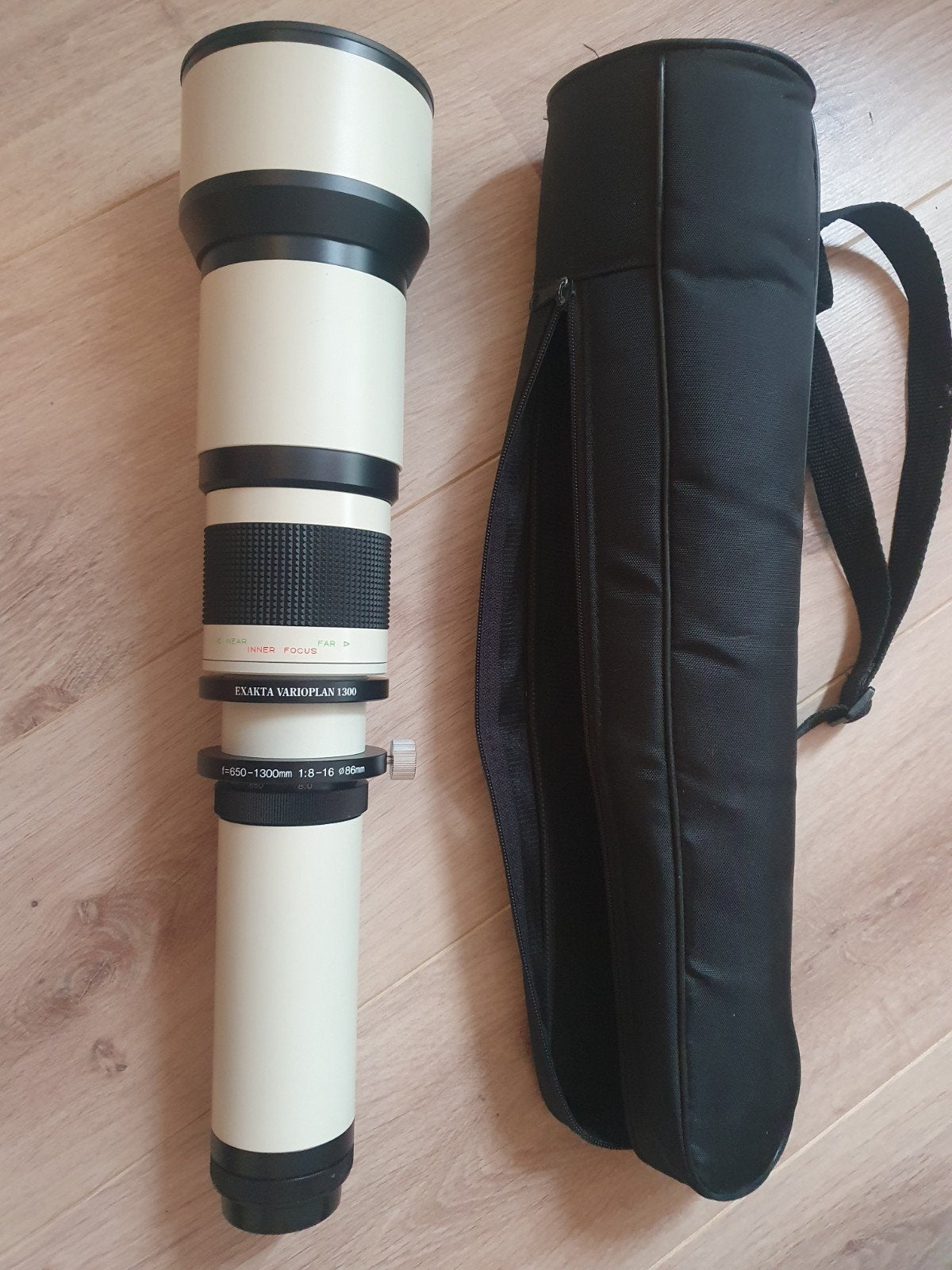 Exakta Varioplan 1300 Manuele Zoomlens f=650-1300mm, Beschermhoes/tas, 1300 mm, Zo goed als nieuw, Exakta