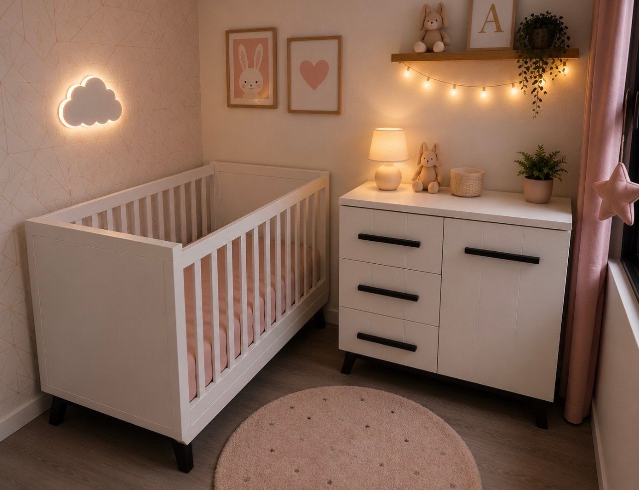 Interbaby ledikant met commode, Ophalen, Gebruikt, 50 tot 70 cm, 75 tot 100 cm