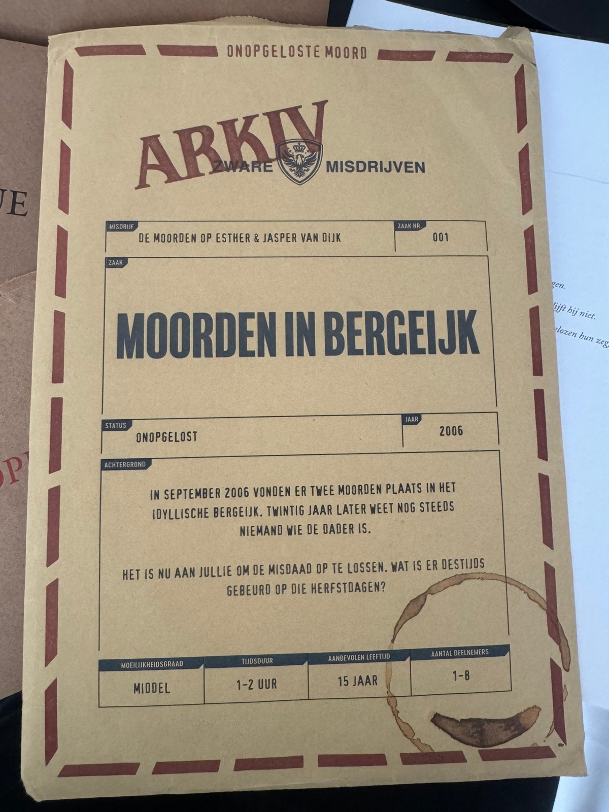 Moordspel, Vijf spelers of meer, Ophalen of Verzenden, Zo goed als nieuw