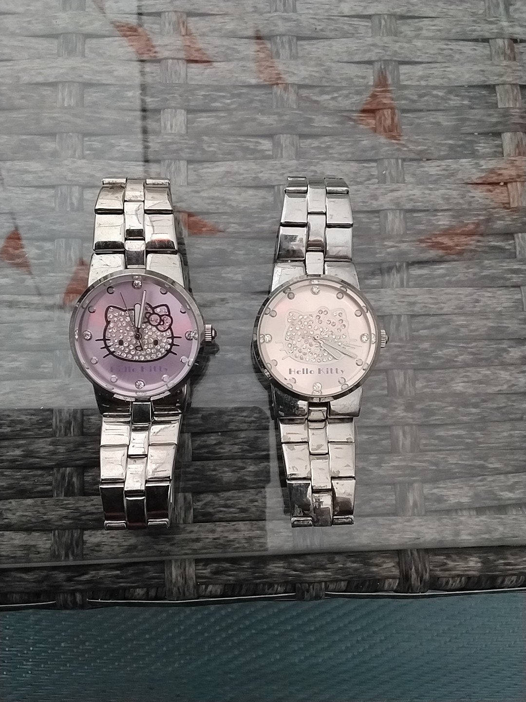 Set van 2 Hello Kitty horloges - Zilverkleurig, Ophalen of Verzenden