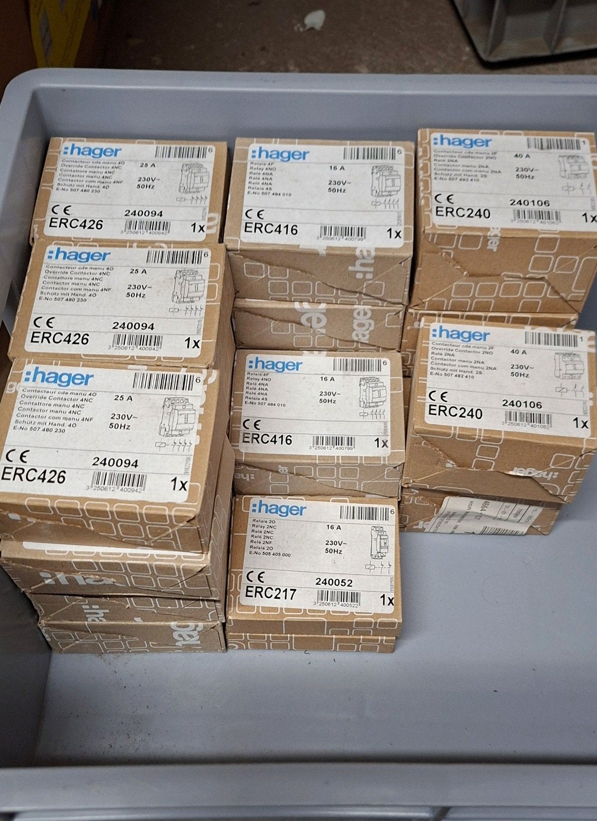 Hager installatiemagneetschakelaars / relais (verschillende, Overige typen, Nieuw, Ophalen of Verzenden, Hager