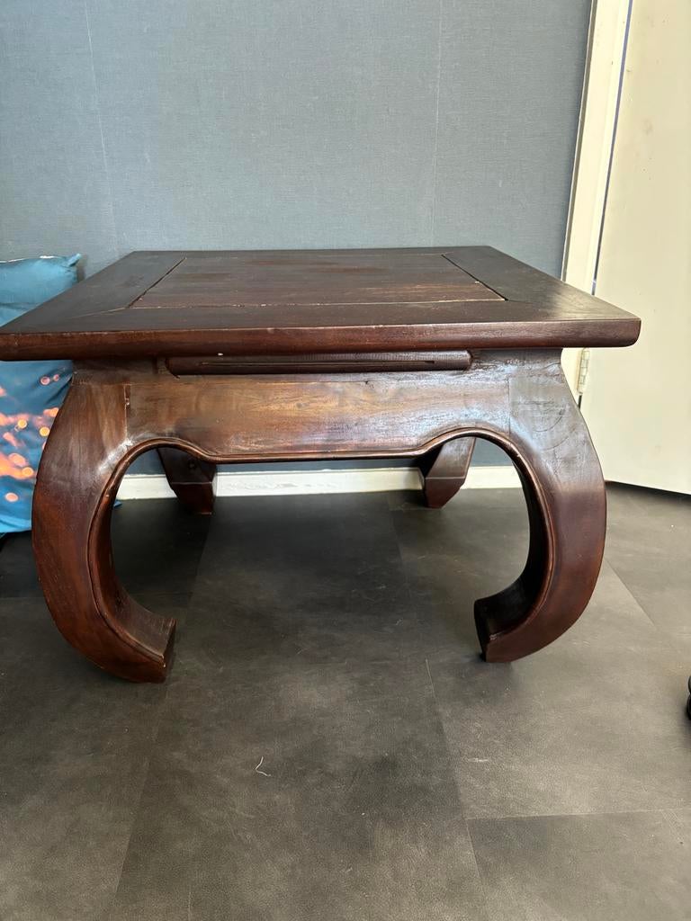 Chinese opium salontafel /bijzettafel 60x60, Ophalen, Gebruikt, 50 tot 100 cm, Vierkant