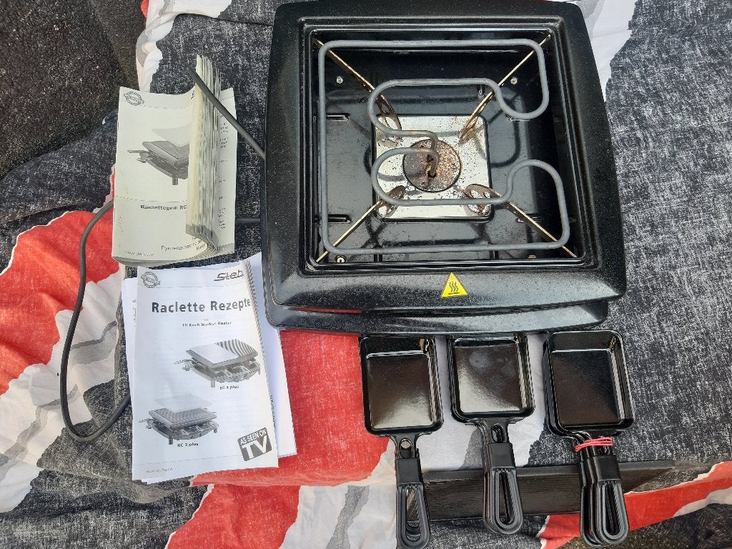 Steba RC 3 Plus, Gourmetset, grillplaten en extra Steengrill, Ophalen, Gebruikt, 8 personen of meer