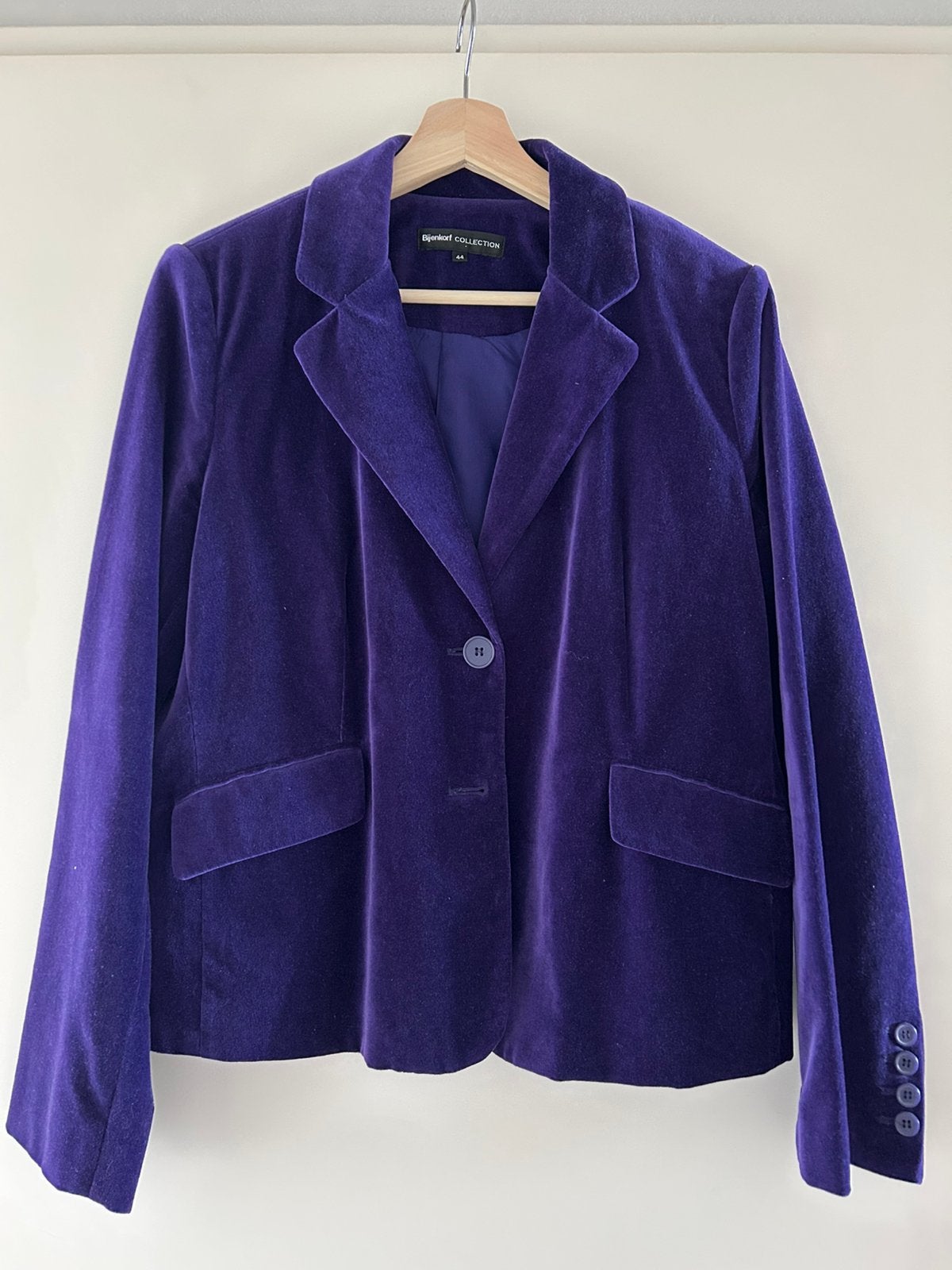 Kolbert jasje paars fluweel, Kleding | Dames, Ophalen, Zo goed als nieuw, Maat 42/44 (L), Paars