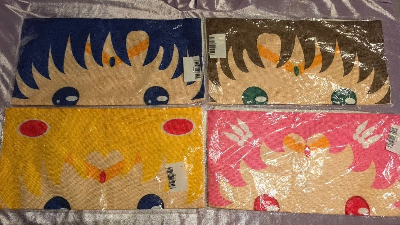 4 Sailor Moon Kussenslopen 40x40cm - Nieuw, Overige merken, Meerkleurig, Afneembare hoes, Nieuw