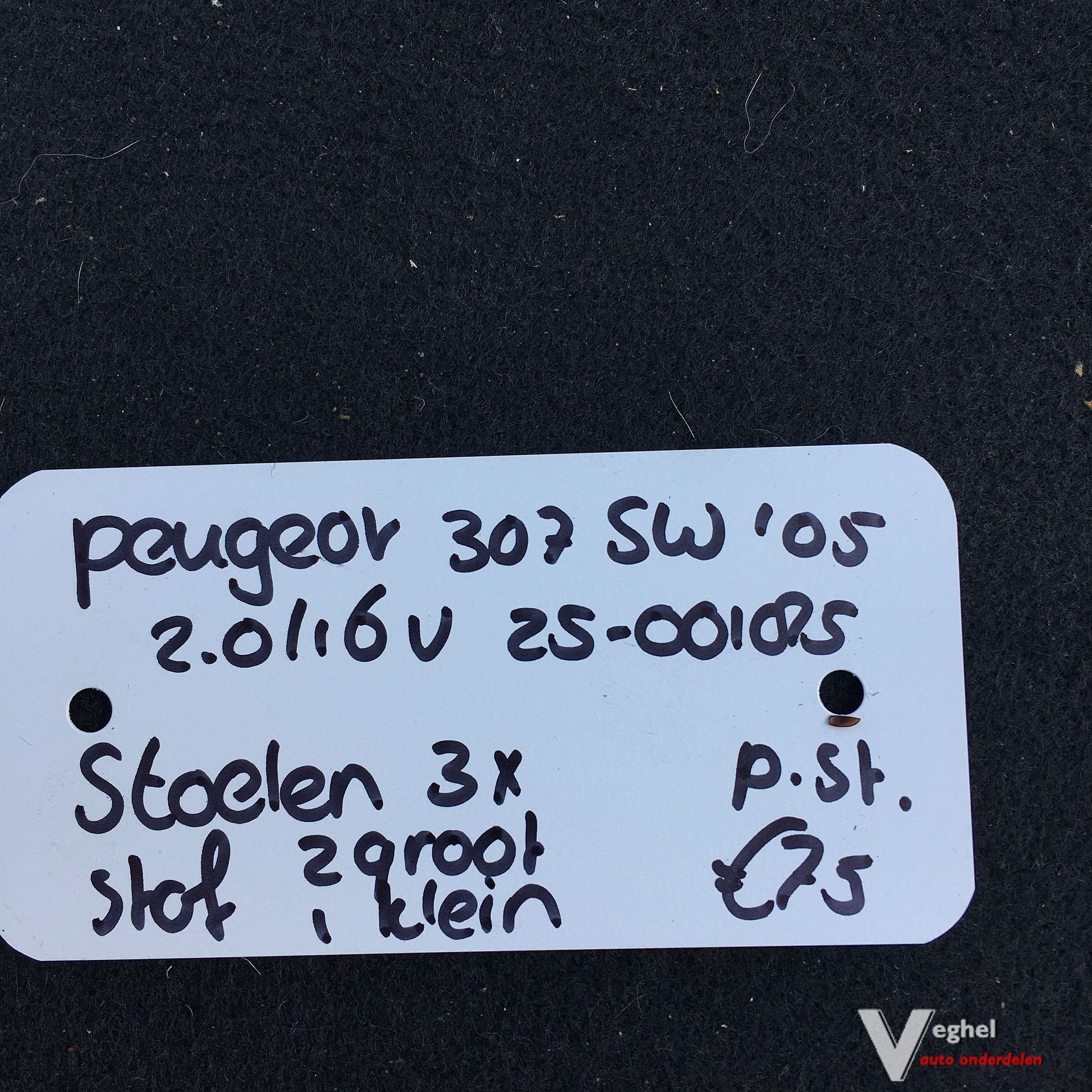 Peugeot 307 Sw 2.0 16v 2005 2500185 Stoel achter, Gebruikt, -, -, Ophalen of Verzenden