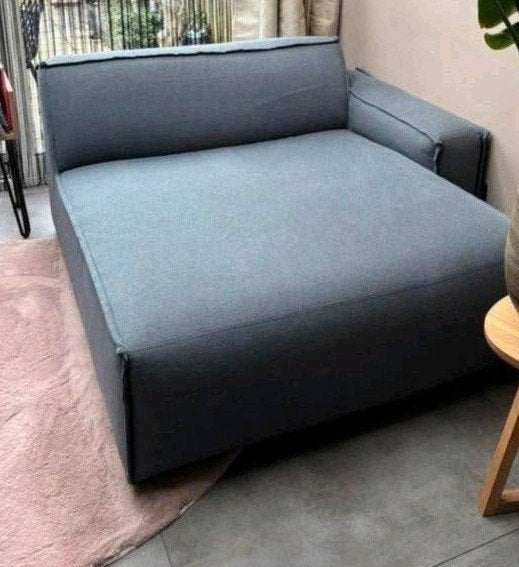 LAUNGE/ UMIX bank als NIEUW, Tweepersoons, Zo goed als nieuw, 120 cm, Grijs