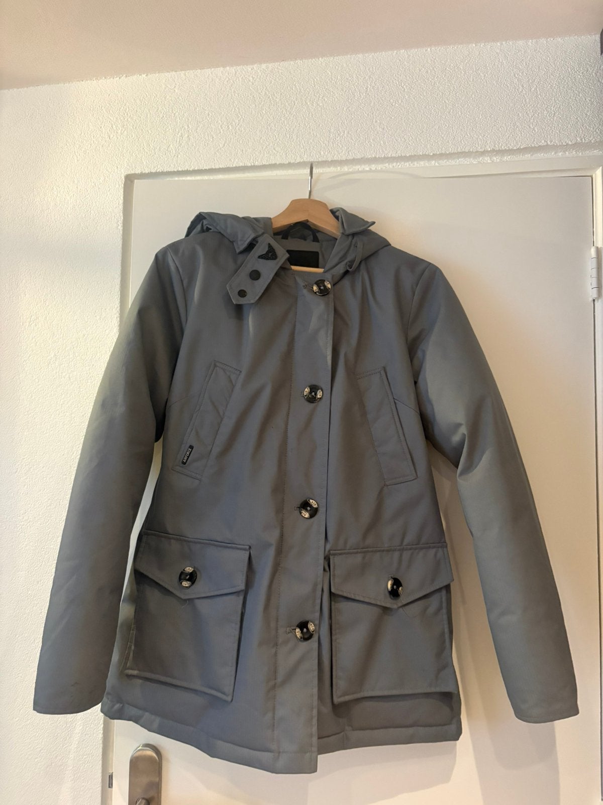 Airforce jas parka meisjes grijs/blauw maat 170 (16), Ophalen of Verzenden, Zo goed als nieuw, Maat 34 (XS) of kleiner, Blauw