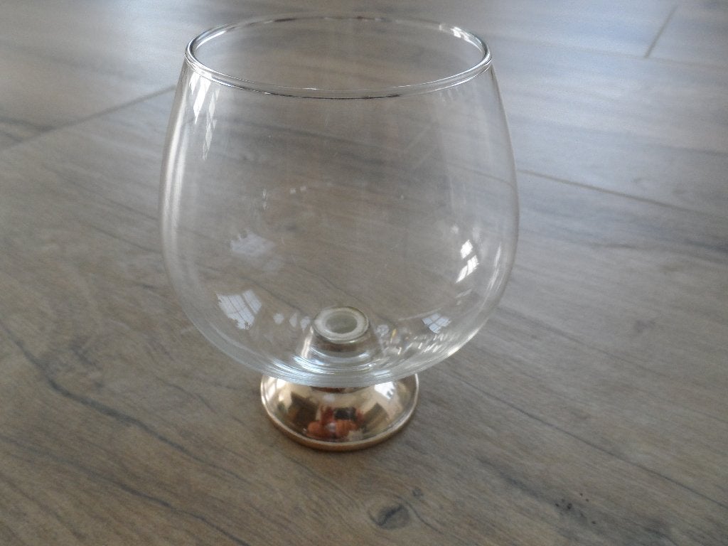 Cognac glas met zilveren voet., Antiek en Kunst, Ophalen of Verzenden, Zilver