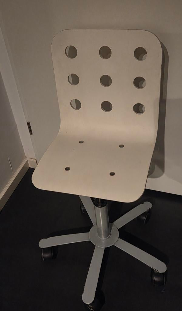Ikea witte burostoel op wielen, Ophalen, Wit